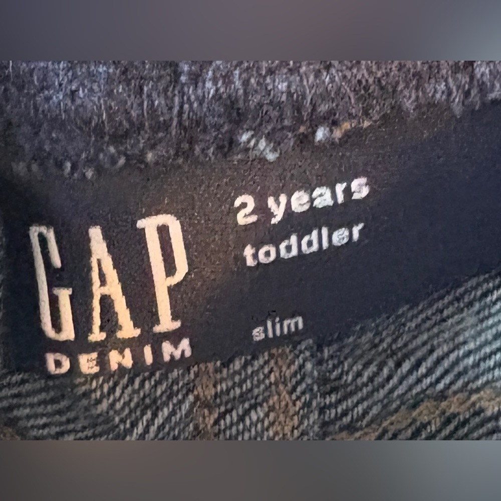 NWT GAP Kids Navy Denim Slip On Pants, Size 2T - Picture 3 of 4